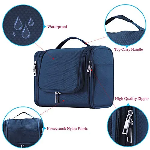 Extra Large Capacity Hanging Toiletry Bag for Men & Women