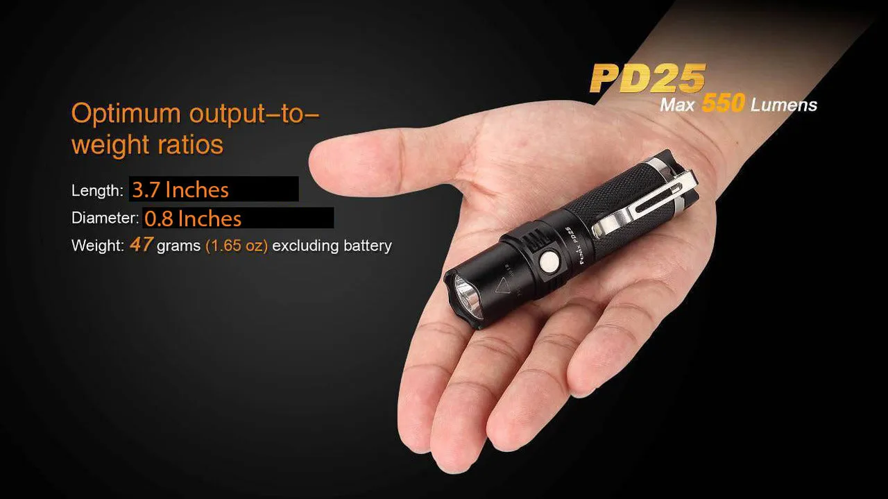 Fenix PD25 LED Flashlight 550 Lumens