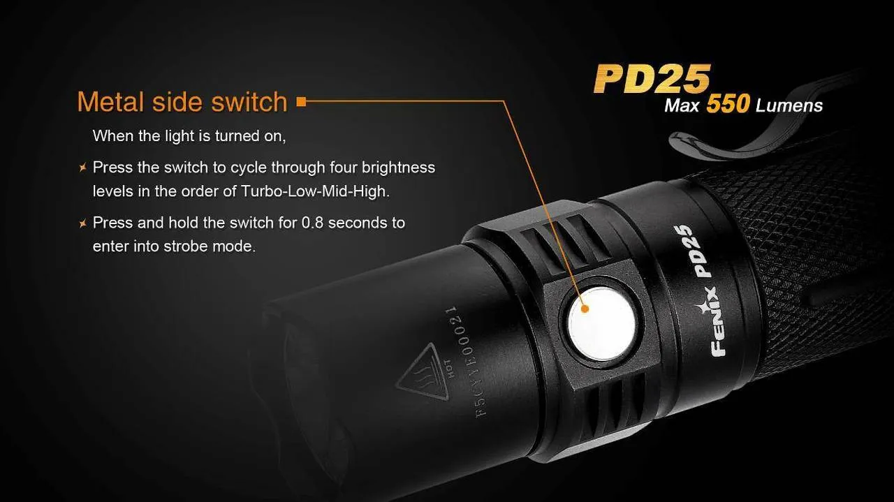 Fenix PD25 LED Flashlight 550 Lumens