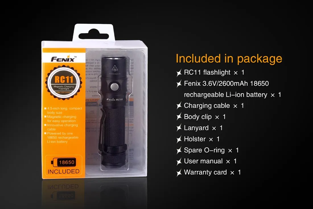 Fenix RC11 XM-L2 U2 USB Rechargeable LED Flashlight 1000 Lumens