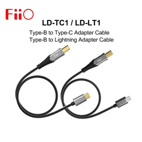 FiiO LD-TC1 / LD-LT1 USB Type-B To Type-C / Lightning Adapter Cables