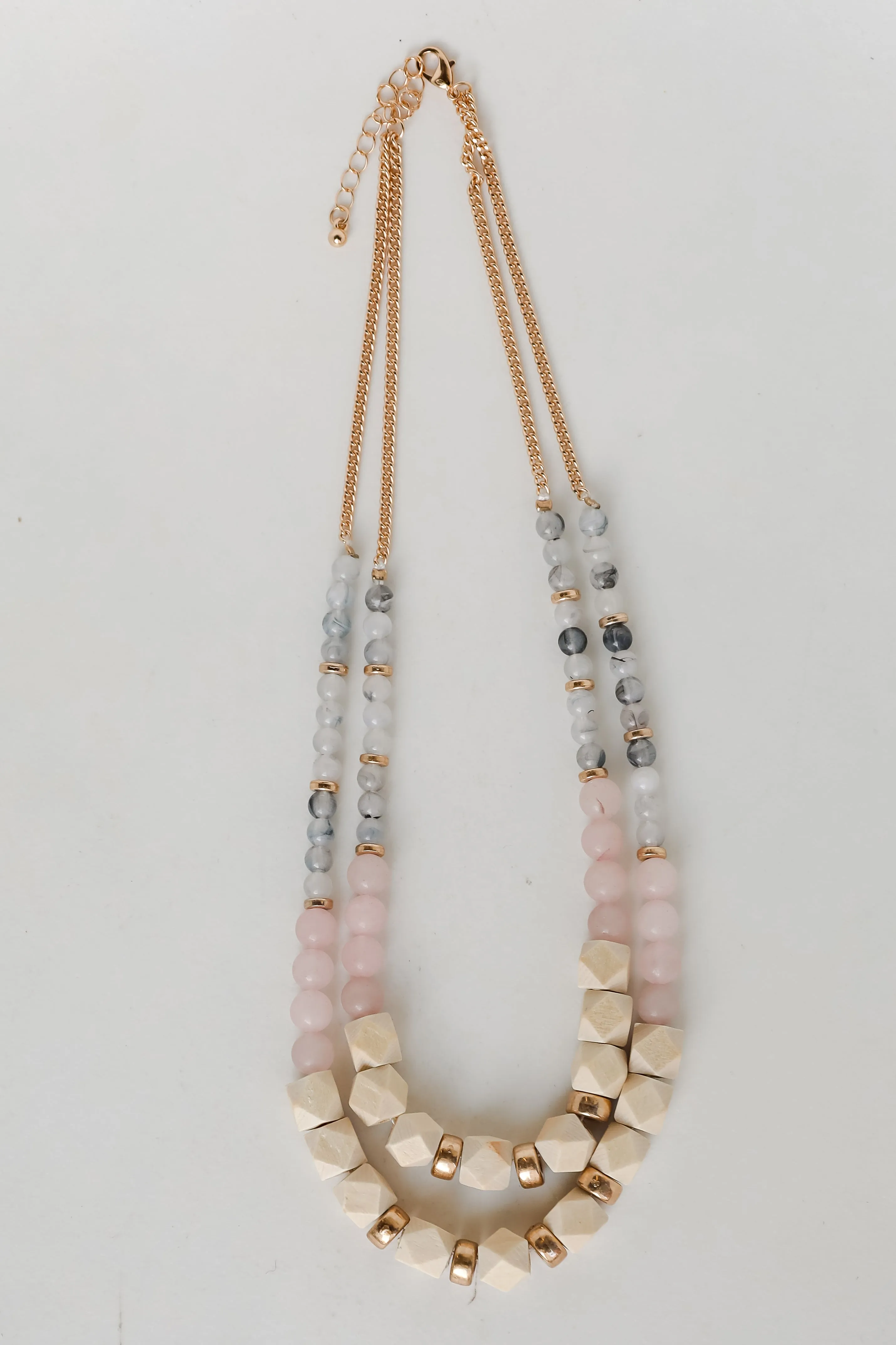 FINAL SALE - Caroline Gold Beaded Layered Necklace