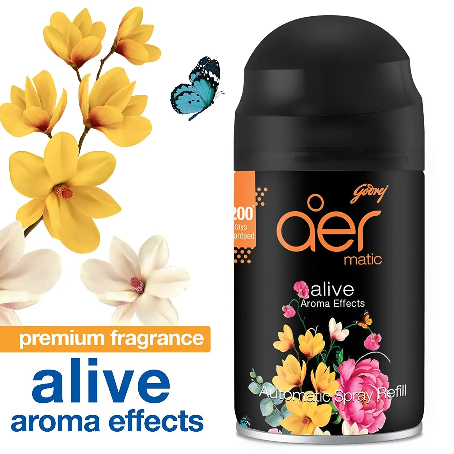 Godrej aer Smart Matic Kit - BLUETOOTH ENABLED Automatic Air Freshener spray| Alive (225ml)