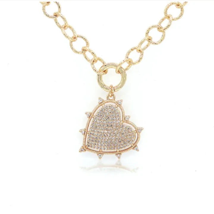 Gold Heart Pendant Necklace