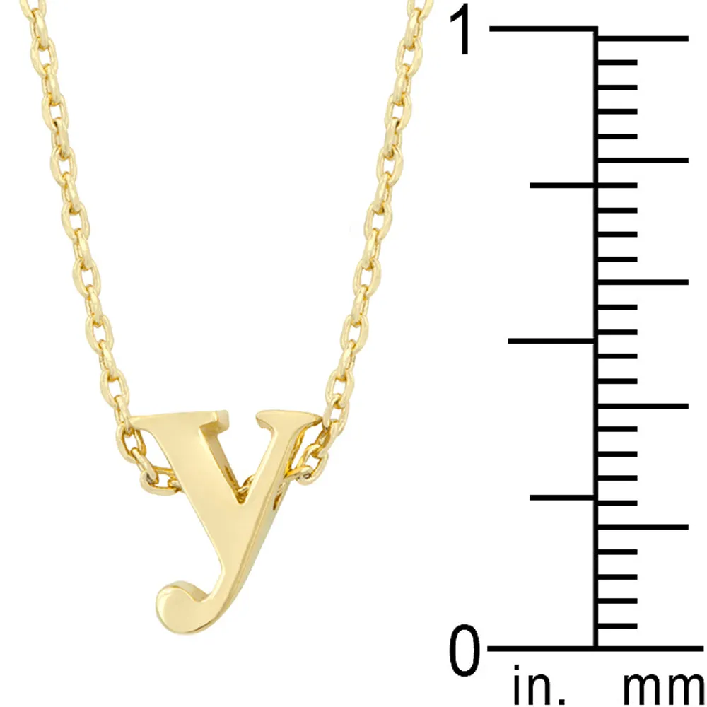 Golden Initial Y Pendant