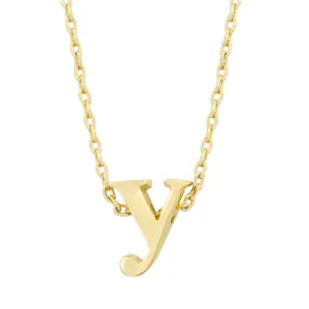 Golden Initial Y Pendant