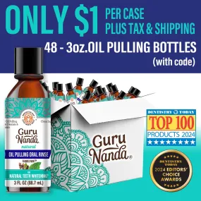 GuruNanda Pulling Oil Mint - 3oz (48-Pack)