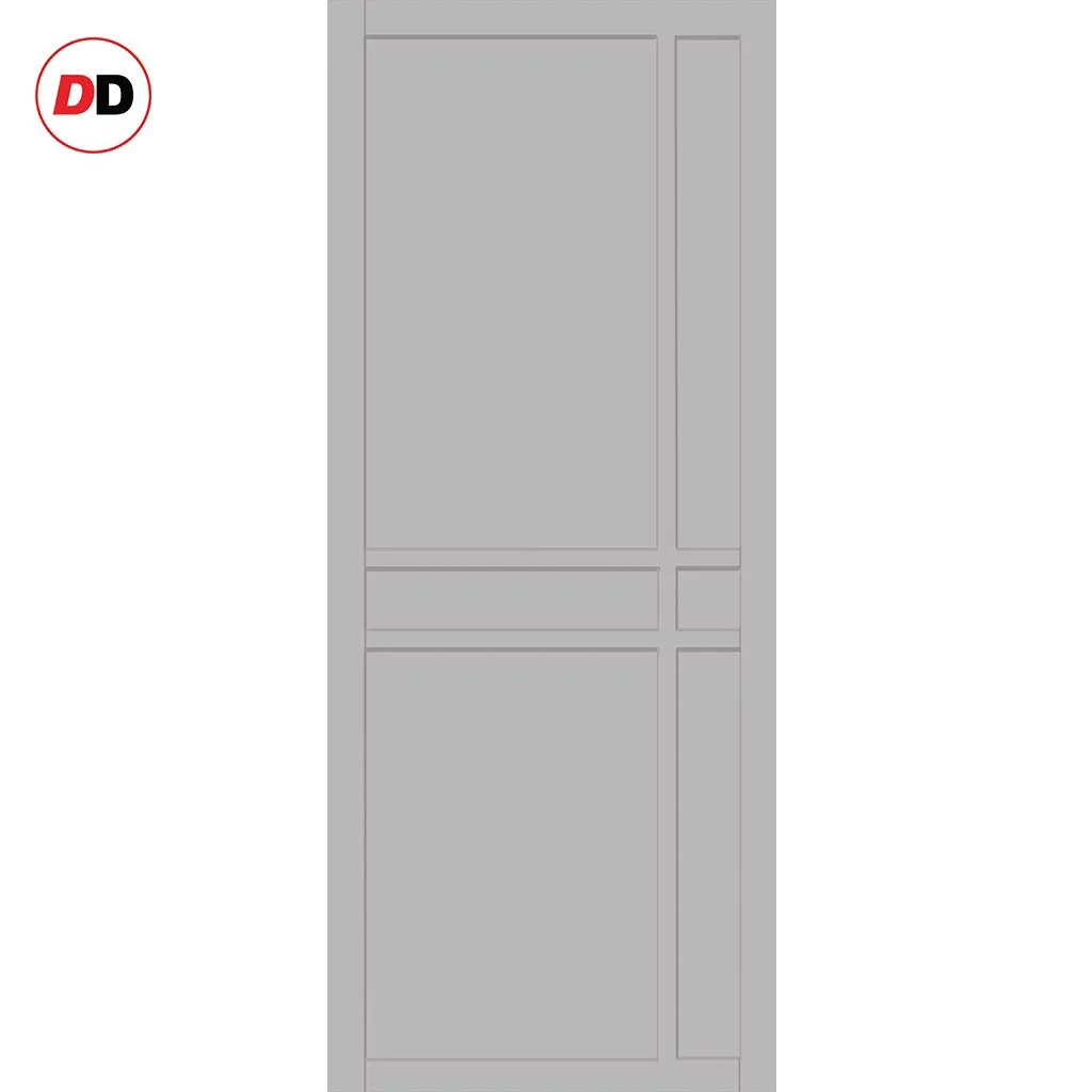 Handmade Eco-Urban® Glasgow 6 Panel Single Evokit Pocket Door DD6314 - Colour & Size Options