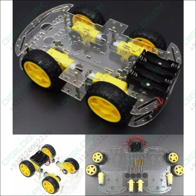 Imported Original 4wd Smart Robot Car Chassis Kit For Arduino