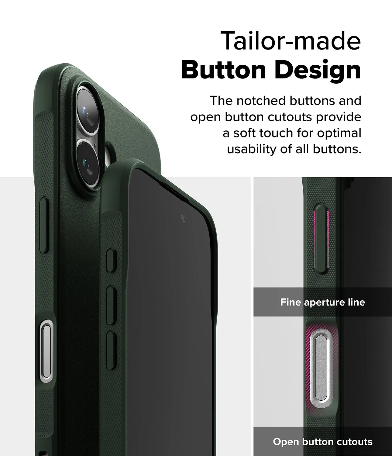 iPhone 16 Plus Case Cover | Onyx Series| Dark Green