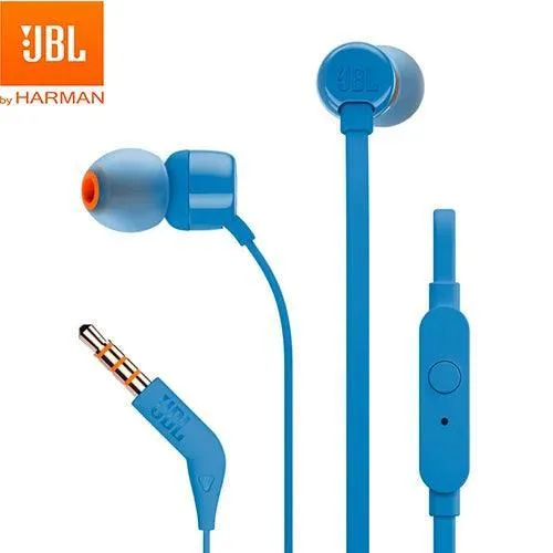 JBL T110 Stereo Earbuds: Enhanced Bass Music Bliss - Crystal Clear Sound