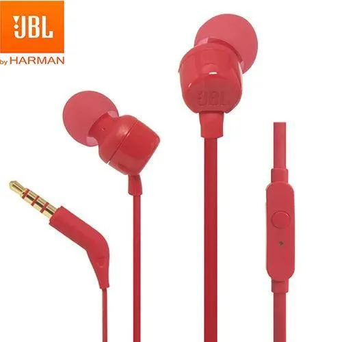 JBL T110 Stereo Earbuds: Enhanced Bass Music Bliss - Crystal Clear Sound