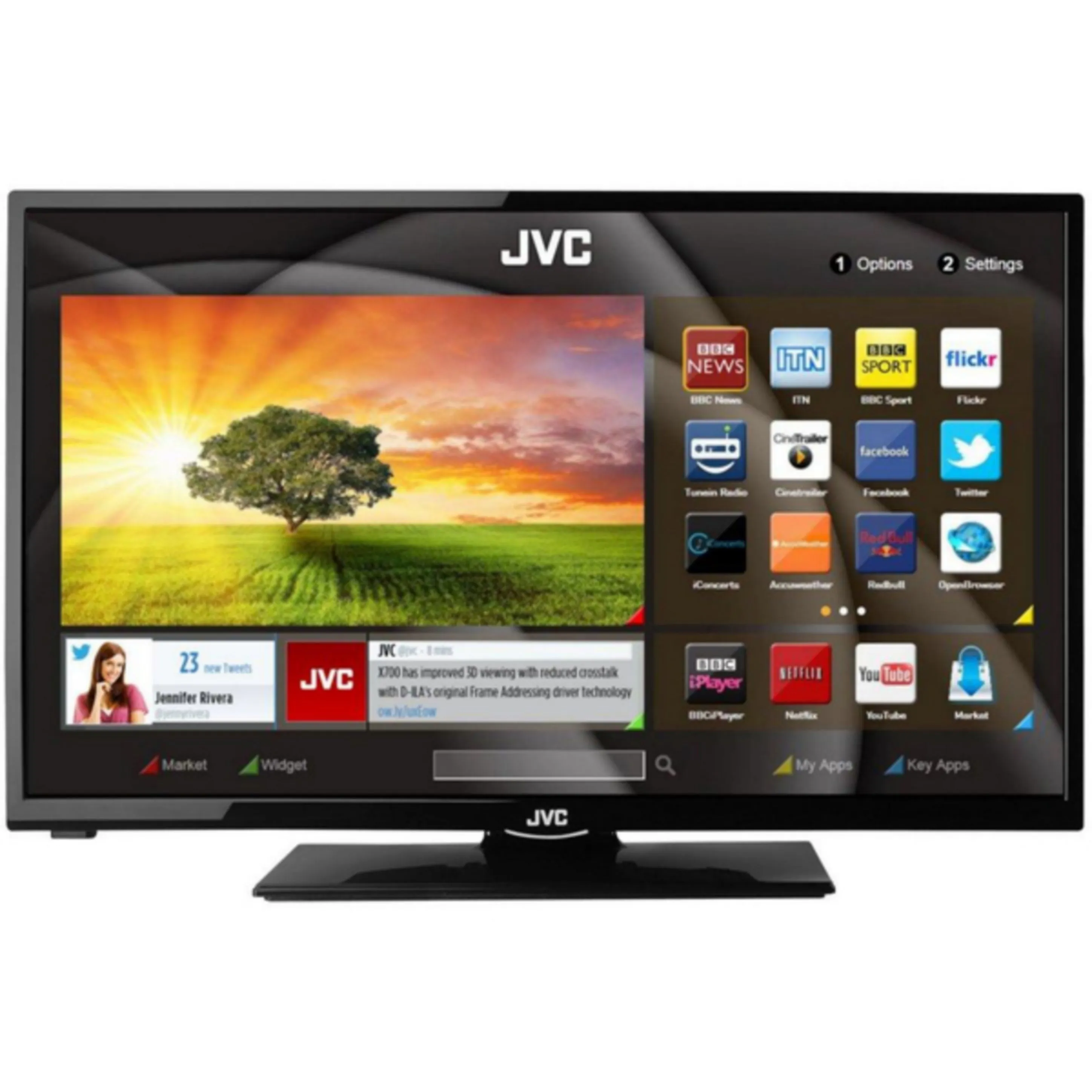 JVC 24 inch Smart Full HD LED TV with Built-in WiFi, Netflix, YouTube - Foreign Used