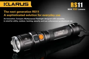 Klarus RS11 2 x (R)CR123A / 1 x 18650 CREE XM-L2 U2 930 Lumen LED Flashlight