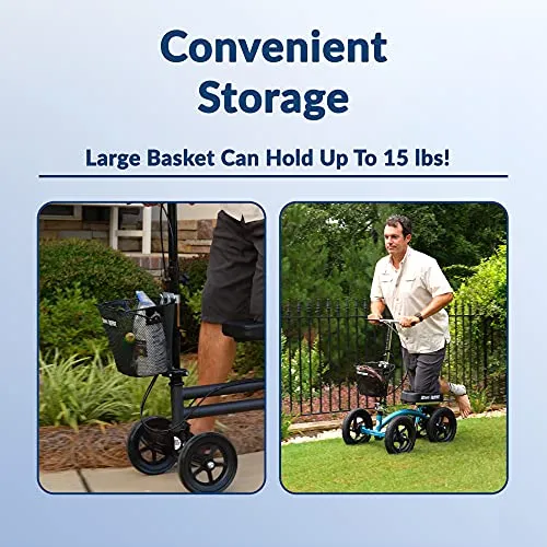 KneeRover Knee Scooter Basket Accessory with Convenient Handle - Compatible with Most Knee Scooters