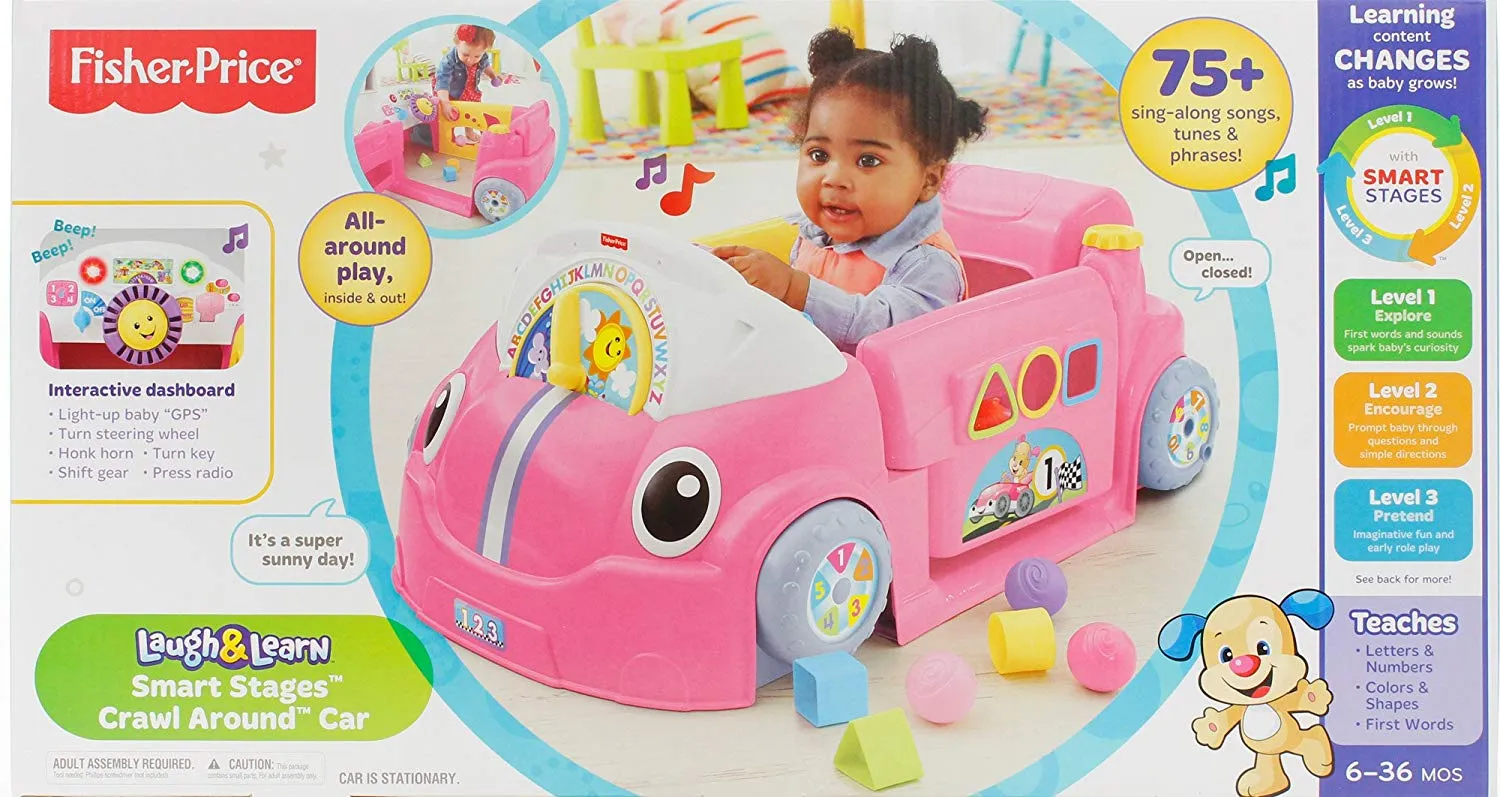 Laugh & Learn Smart Stages Crawl Around Car, Pink