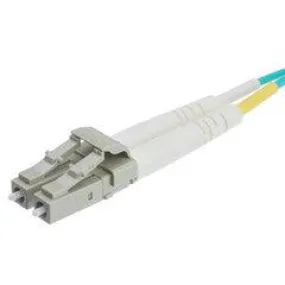 LC OM5 Duplex 2.0mm Fiber Optic Patch Cord, Wideband Multimode WDM 50/125, Lime Green Jacket, Beige Connector, 30 meter (98.4 ft)