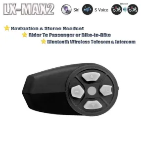 Lexin LX-MAX 2 Single Pack Command Bluetooth Motorcycle Helmet Communicator Headset / Intercom