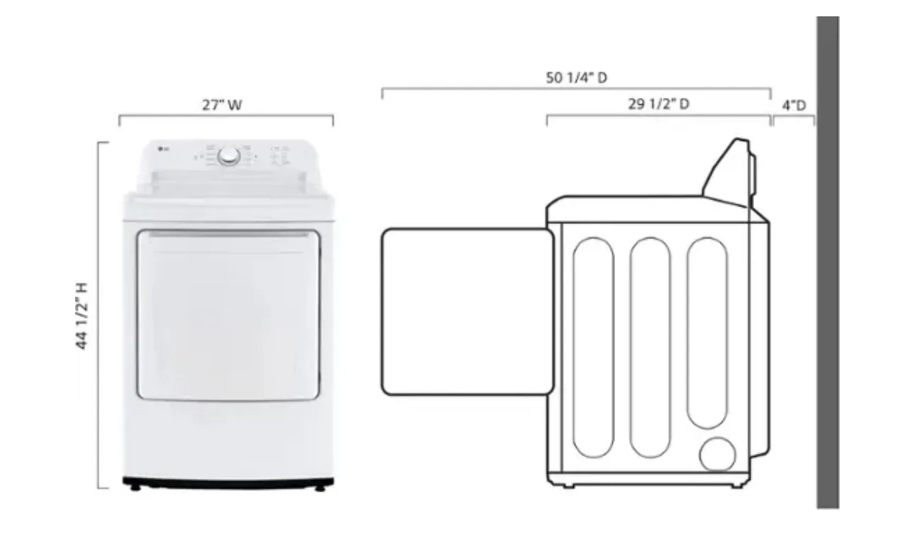 LG - 7.3 Cu. Ft. Electric Dryer with Sensor Dry - White
Model:DLE6100W