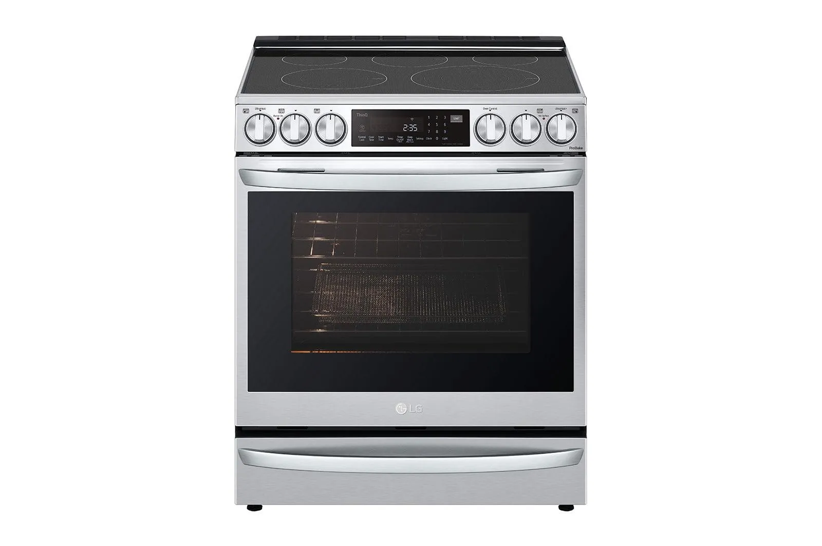 Lg LSEL6337F 6.3 cu ft. Smart Wi-Fi Enabled ProBake Convection® InstaView™ Electric Slide-in Range with Air Fry