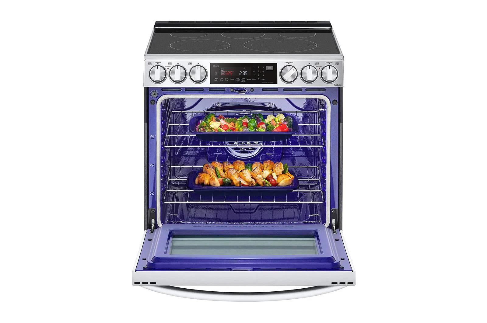 Lg LSEL6337F 6.3 cu ft. Smart Wi-Fi Enabled ProBake Convection® InstaView™ Electric Slide-in Range with Air Fry