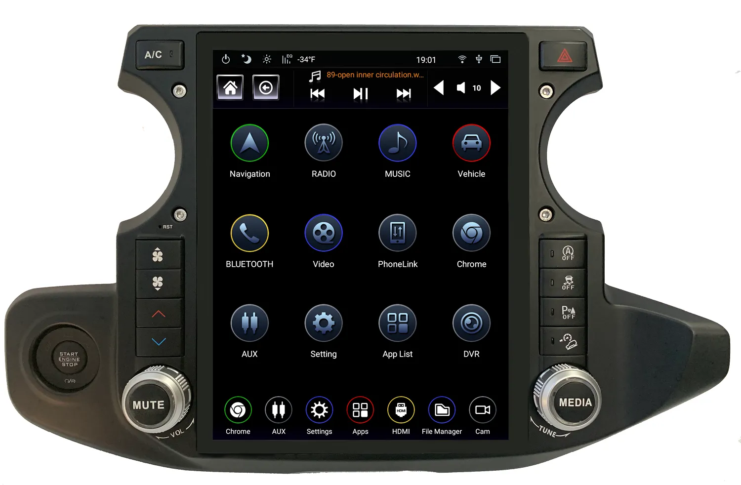 Linkswell Radio Jeep Wrangler JL / Gladiator JT (18-23) T-Style 12.1" Android Gen 4 - TS-JPJL12-1RR-4B