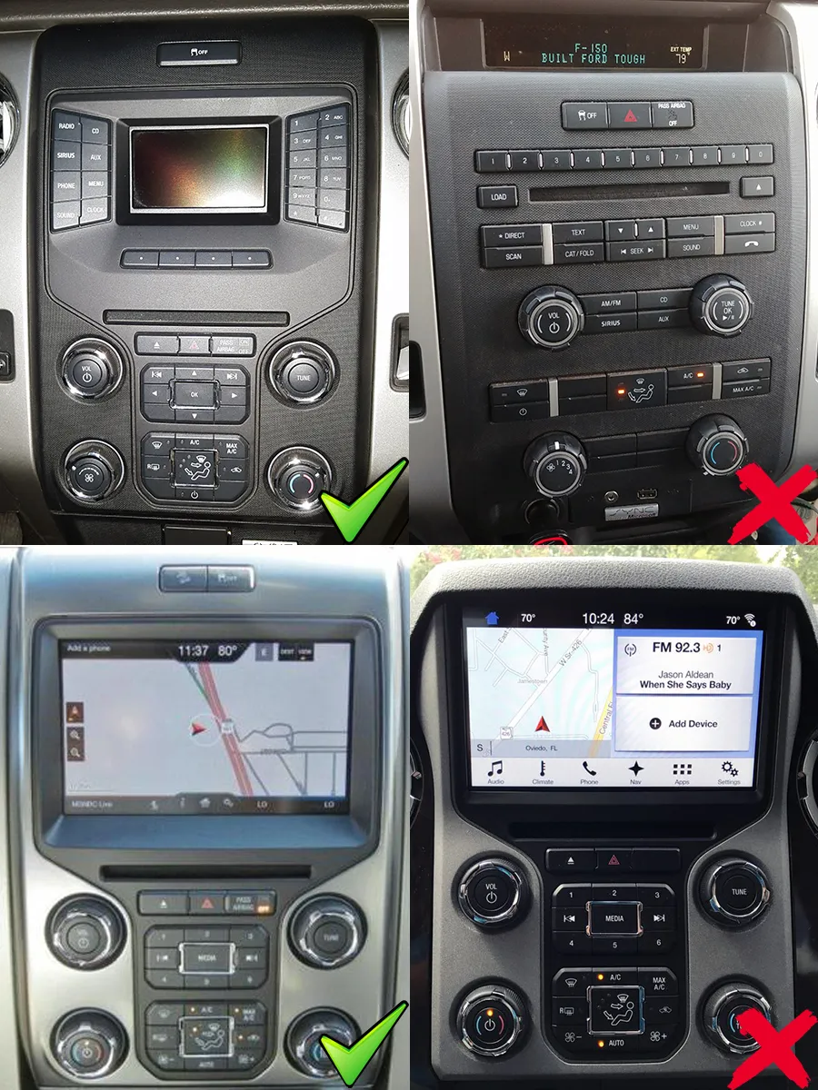 Linkswell T-Style Radio Ford F-150 (13-14) 12.1" Android Generation 4 - TS-FDOP12-1RR-4B