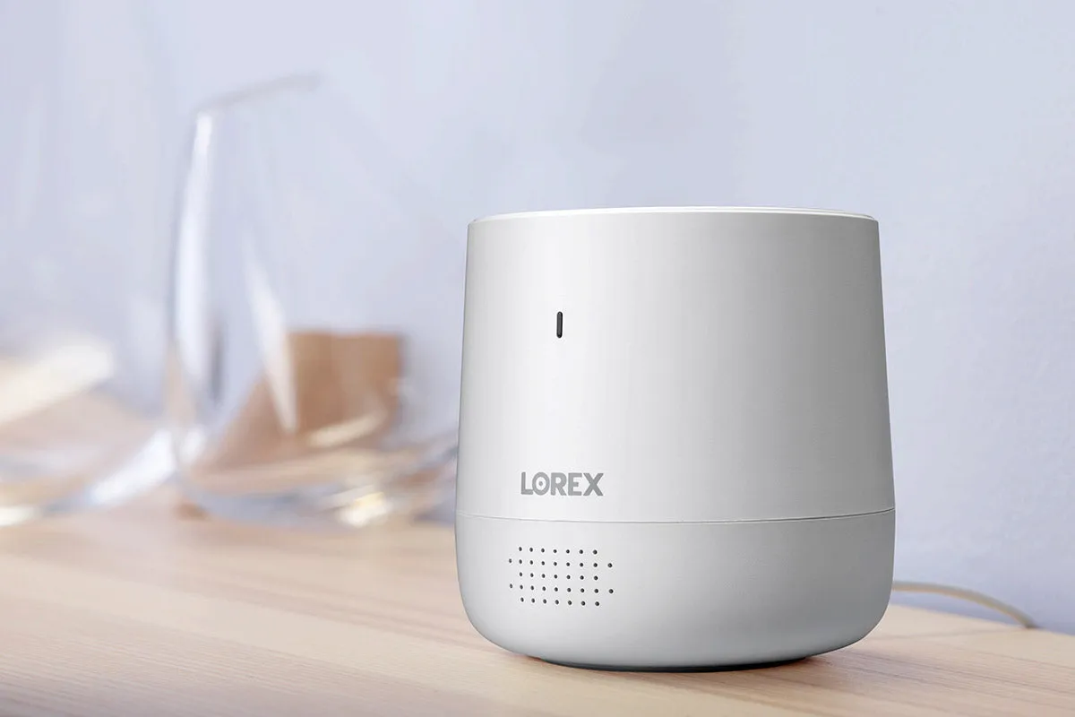 Lorex Smart Home Security Center with 2K Wire-Free Cameras, Two 2K Indoor Wi-Fi Security Cameras and Range Extender