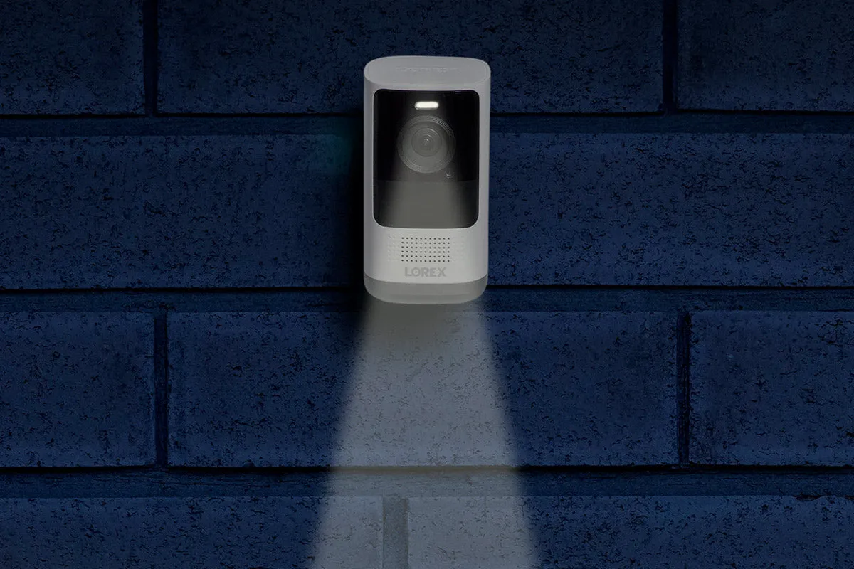 Lorex Smart Home Security Center with 2K Wire-Free Cameras, Two 2K Indoor Wi-Fi Security Cameras and Range Extender