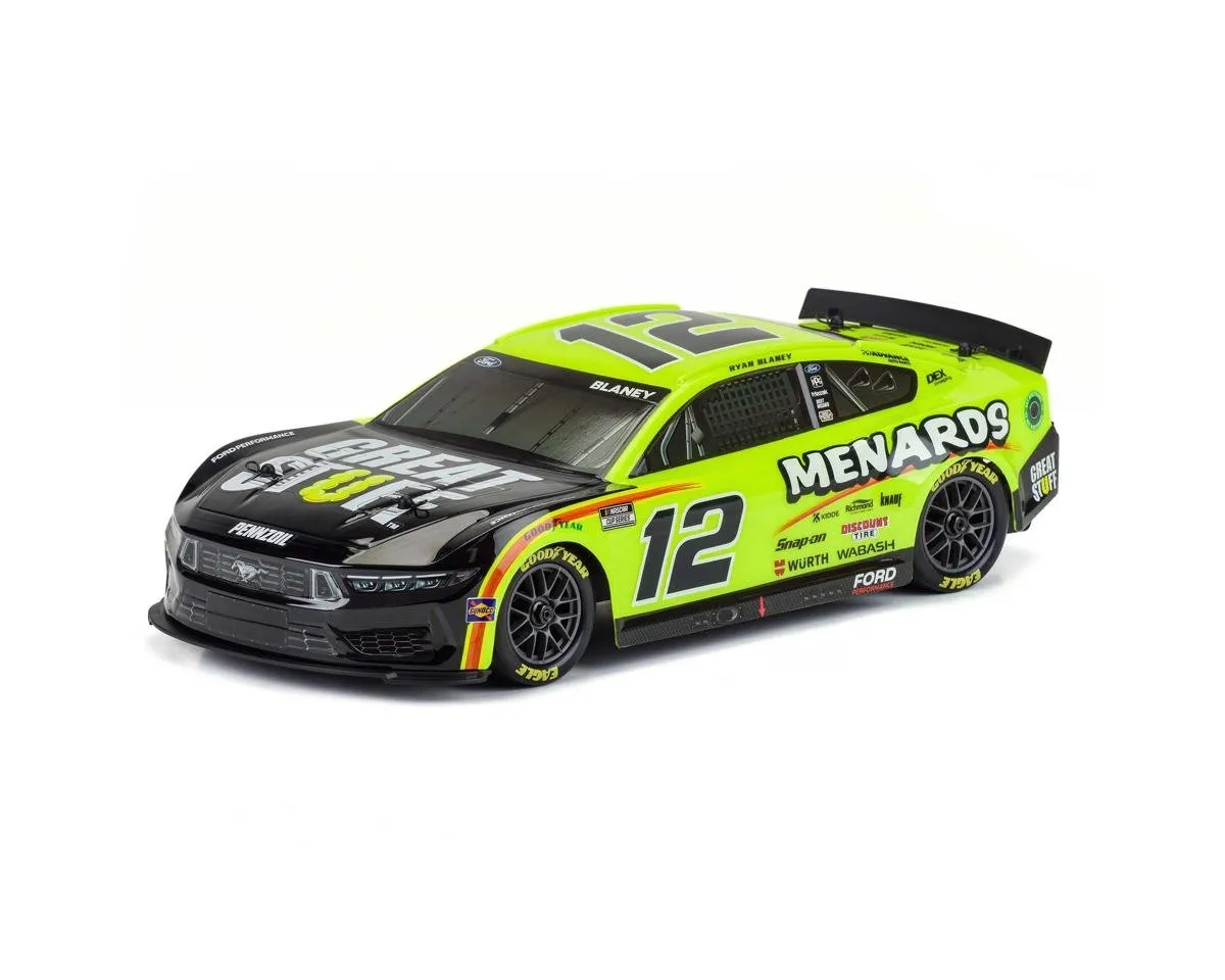 Losi 1/12 NASCAR 4WD RTR Race Car w/Ryan Blaney #12 Menards 2024 Ford Mustang Body & 2.4GHz Radio