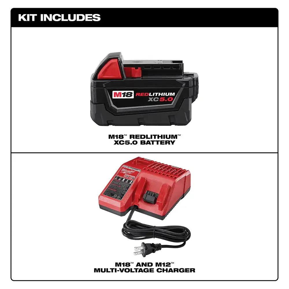 Milwaukee M18 REDLITHIUM XC5.0 Battery and Starter Kit