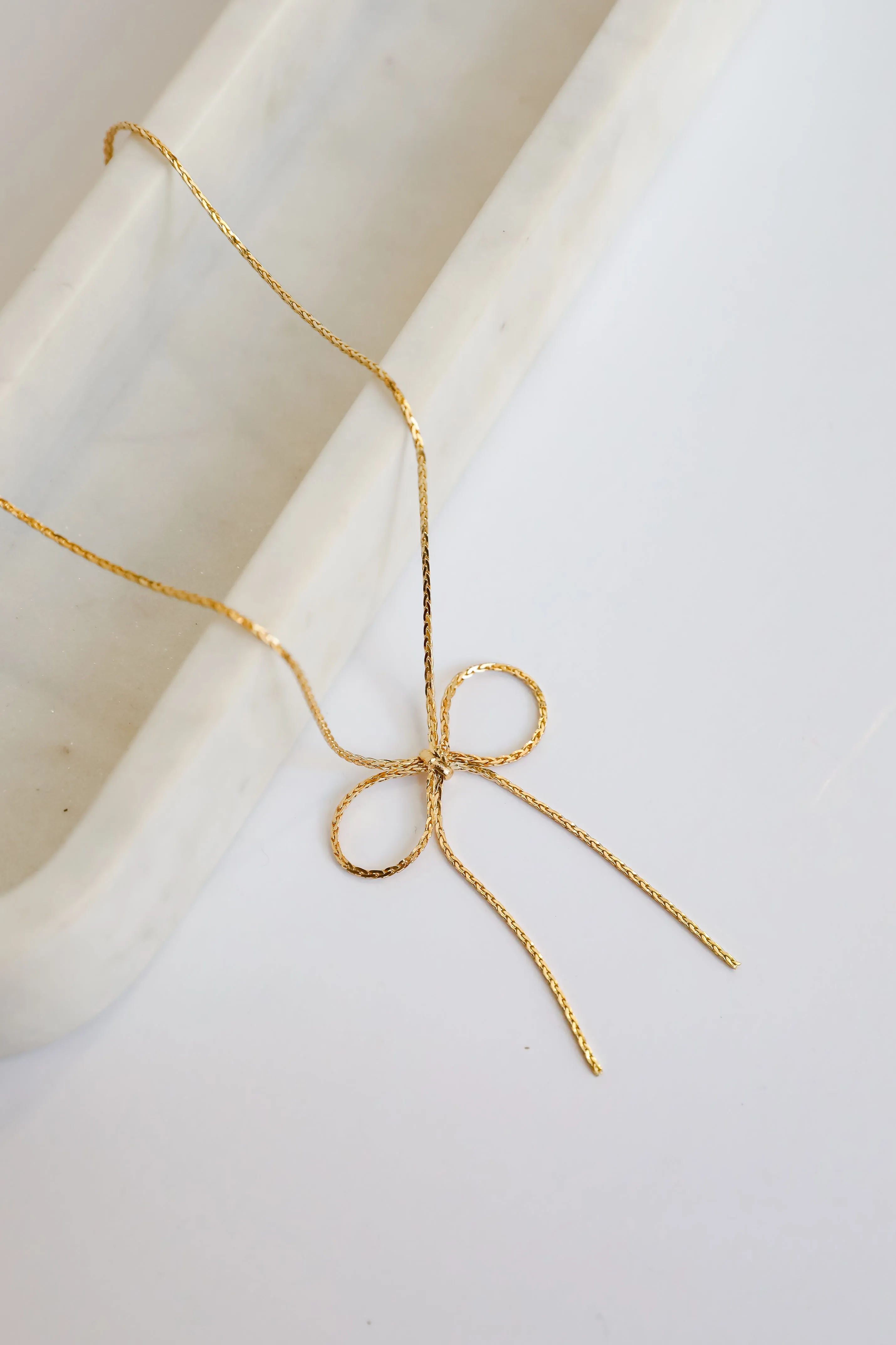 Myla Gold Bow Chain Necklace