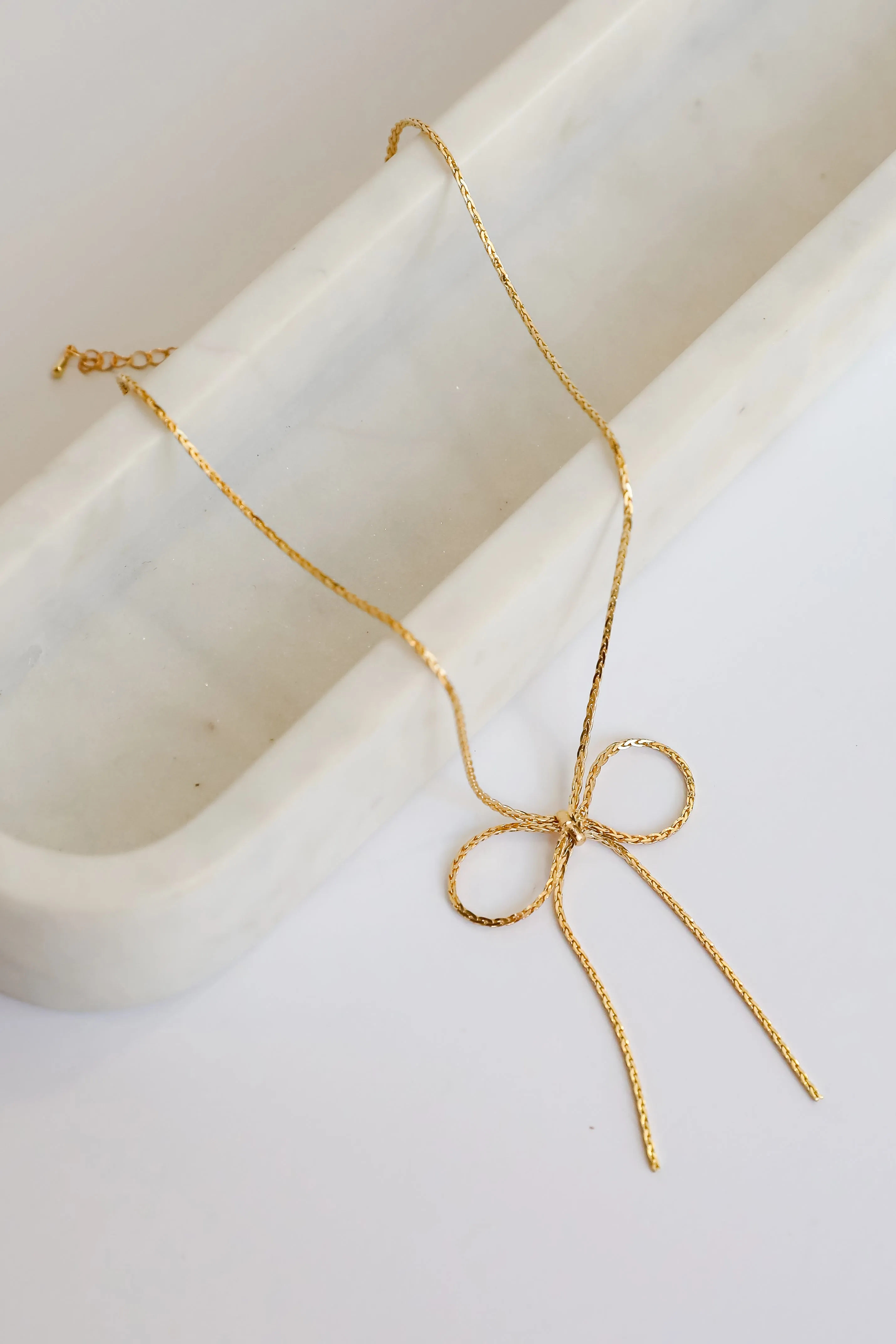 Myla Gold Bow Chain Necklace