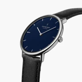 Native | Navy Dial - Black Leather