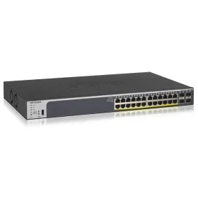 NETGEAR 24-Port Gigabit PoE  Ethernet Smart Managed Pro Switch with 4 SFP Ports | 190W | ProSAFE and Lifetime Technical Chat Support (GS728TP)