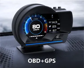 OBD2 GPS Smart Car HUD Gauge Digital Odometer, Turbo boost, Oil Temp & More