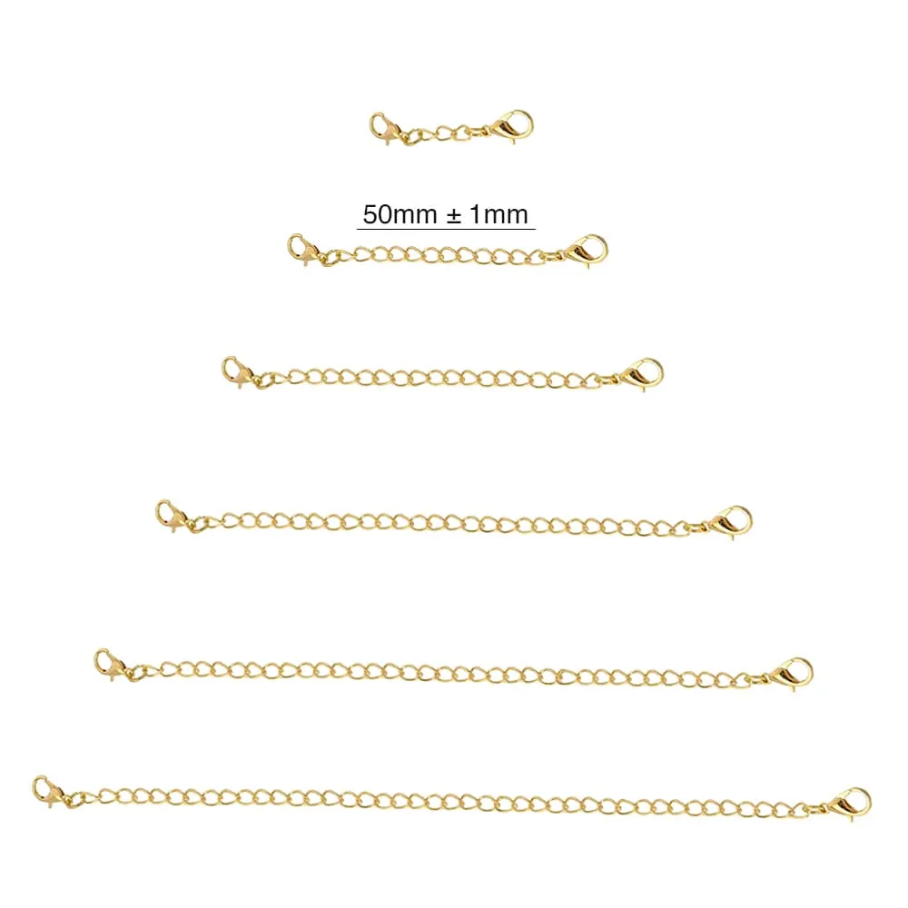 Obsession Necklace Extender Encased in 18k Gold - 50mm