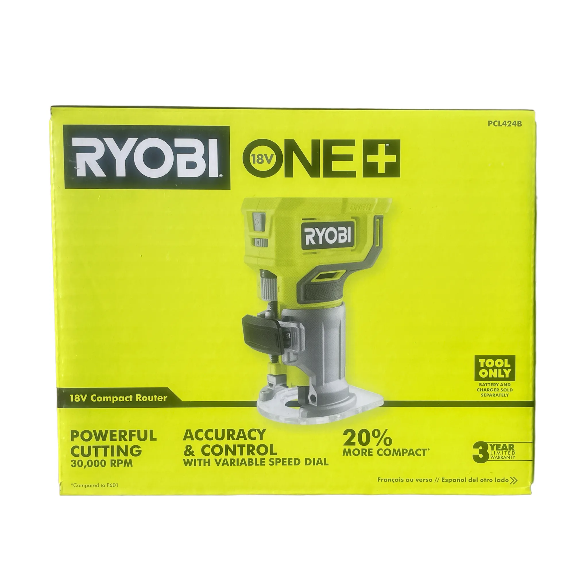 ONE  18-Volt Cordless Compact Fixed Base Router (Tool Only)