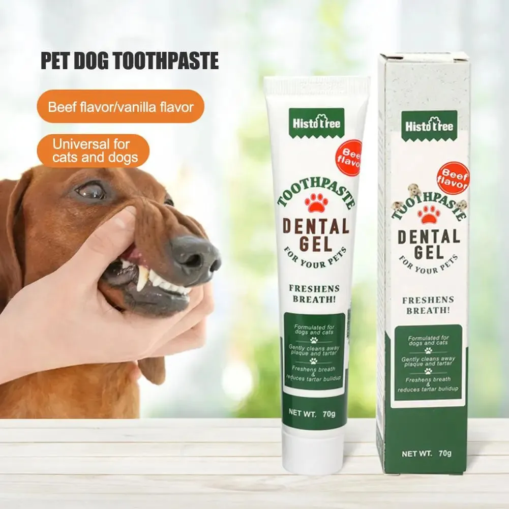 Pet Dog Toothpaste | Vanilla Beef Flavor | Cat and Dog Dental Cleaning Supplies