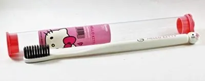 Pink Kitty Soft Bamboo Charcoal Toothbrush with Box