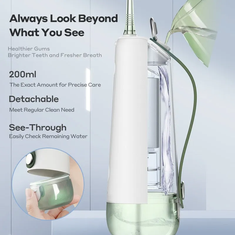 Portable Oral Irrigator Water Jet Flosser Smart Dental Whitening Irigator IPX7 Rechargeable Irygator Upgraded From W1 0ral irrigator