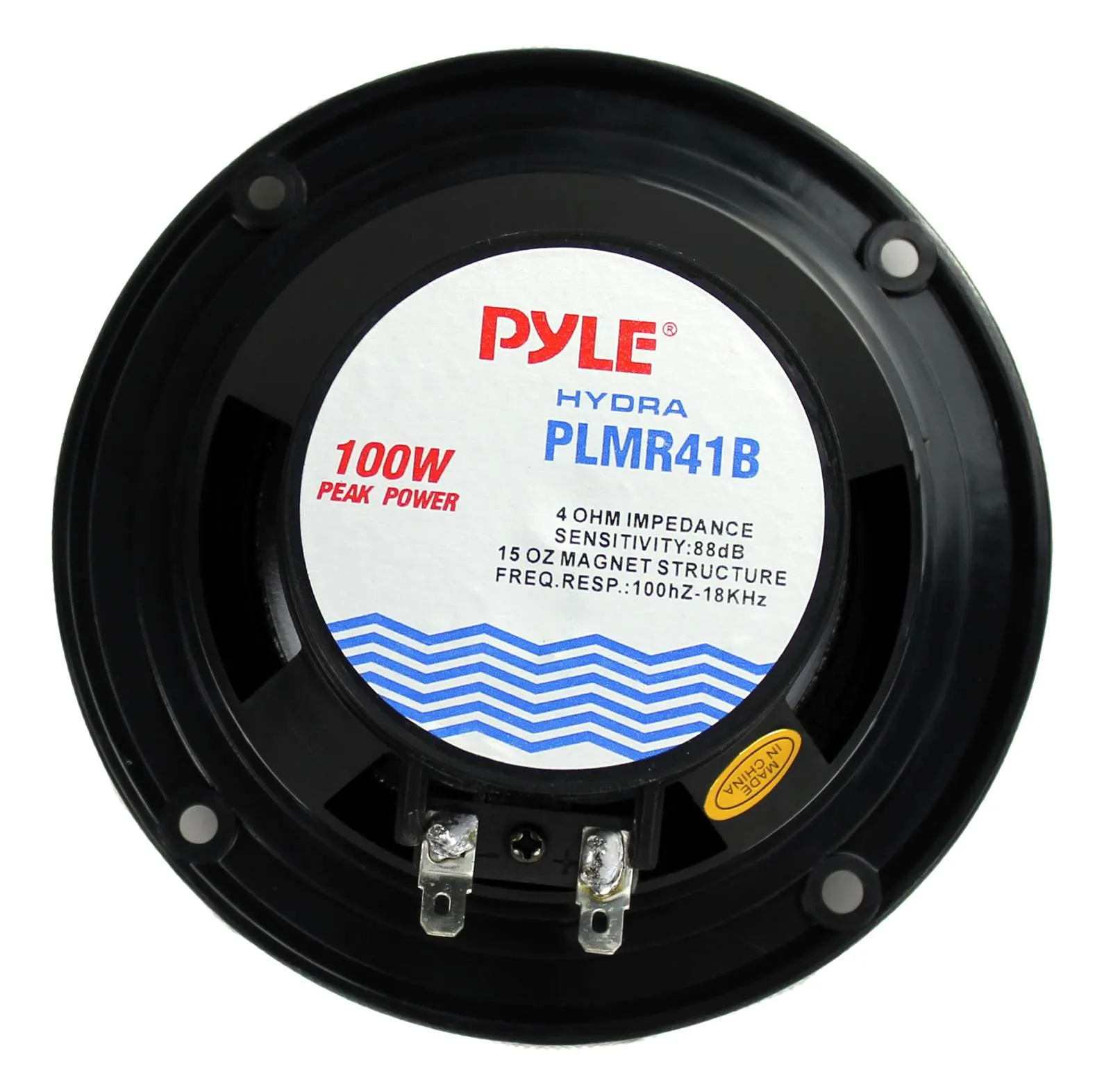 PYLE PLMR41B 4" 100W Dual Cone Waterproof Marine Boat Stereo Speakers (4 Pair)