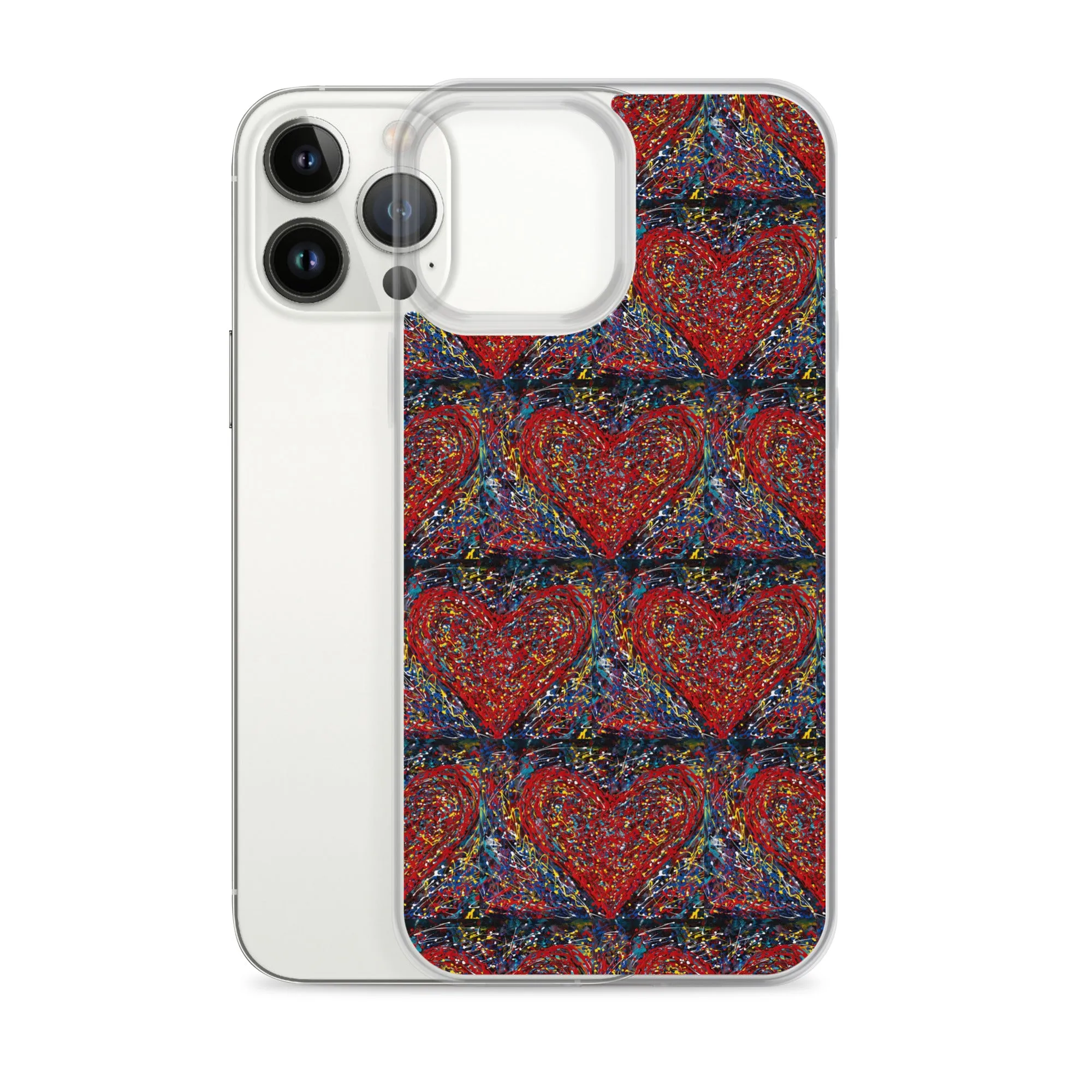 "Heart Scribbles" - iPhone Case