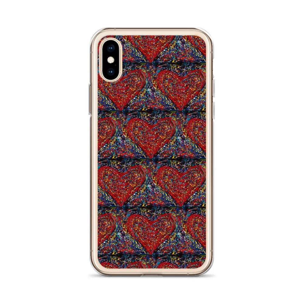 "Heart Scribbles" - iPhone Case