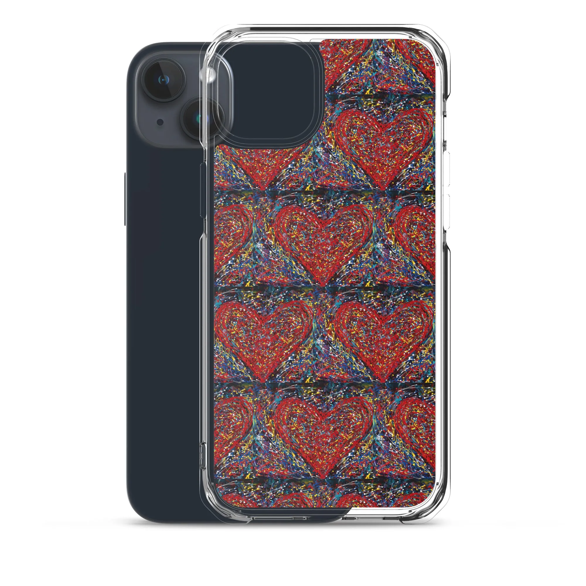 "Heart Scribbles" - iPhone Case