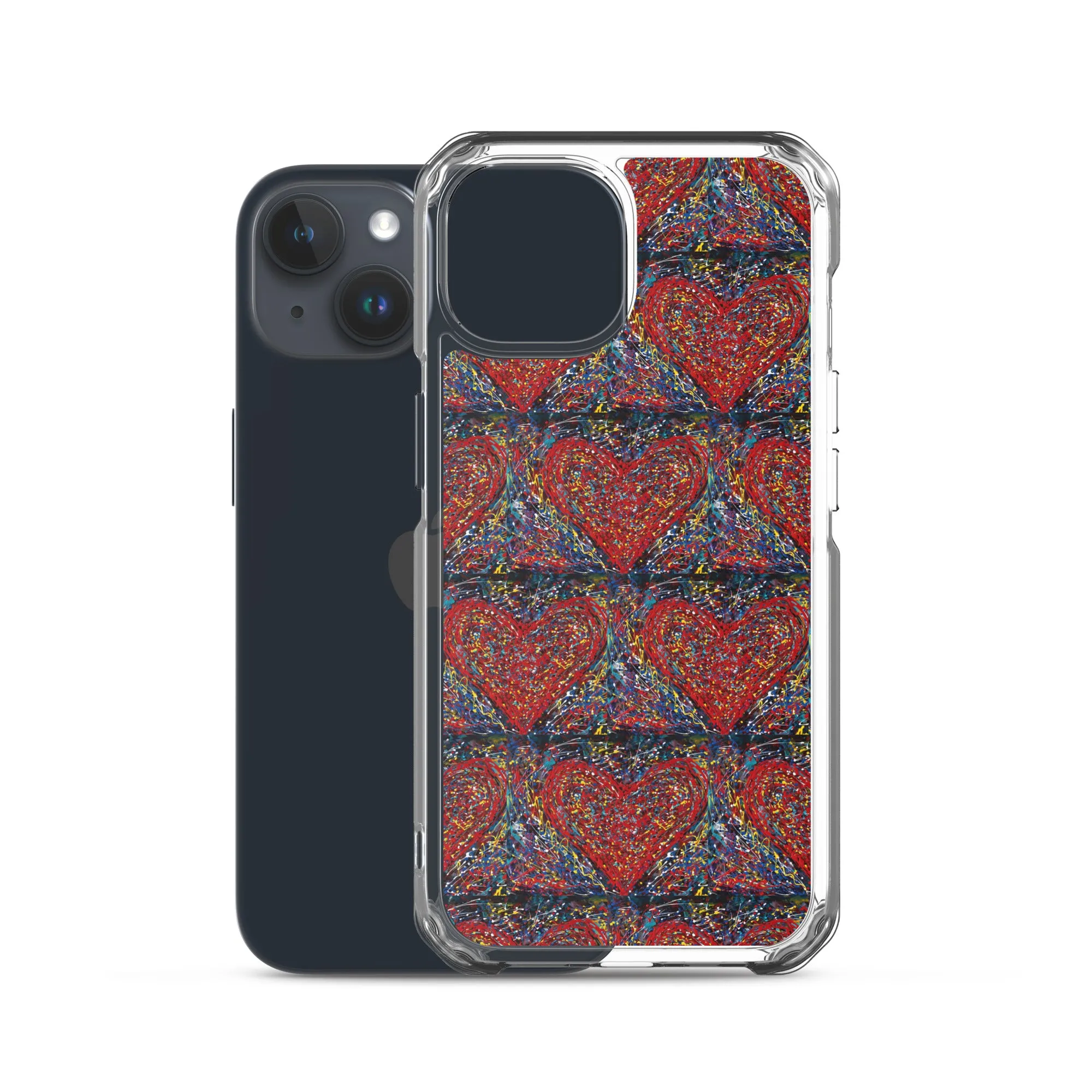 "Heart Scribbles" - iPhone Case