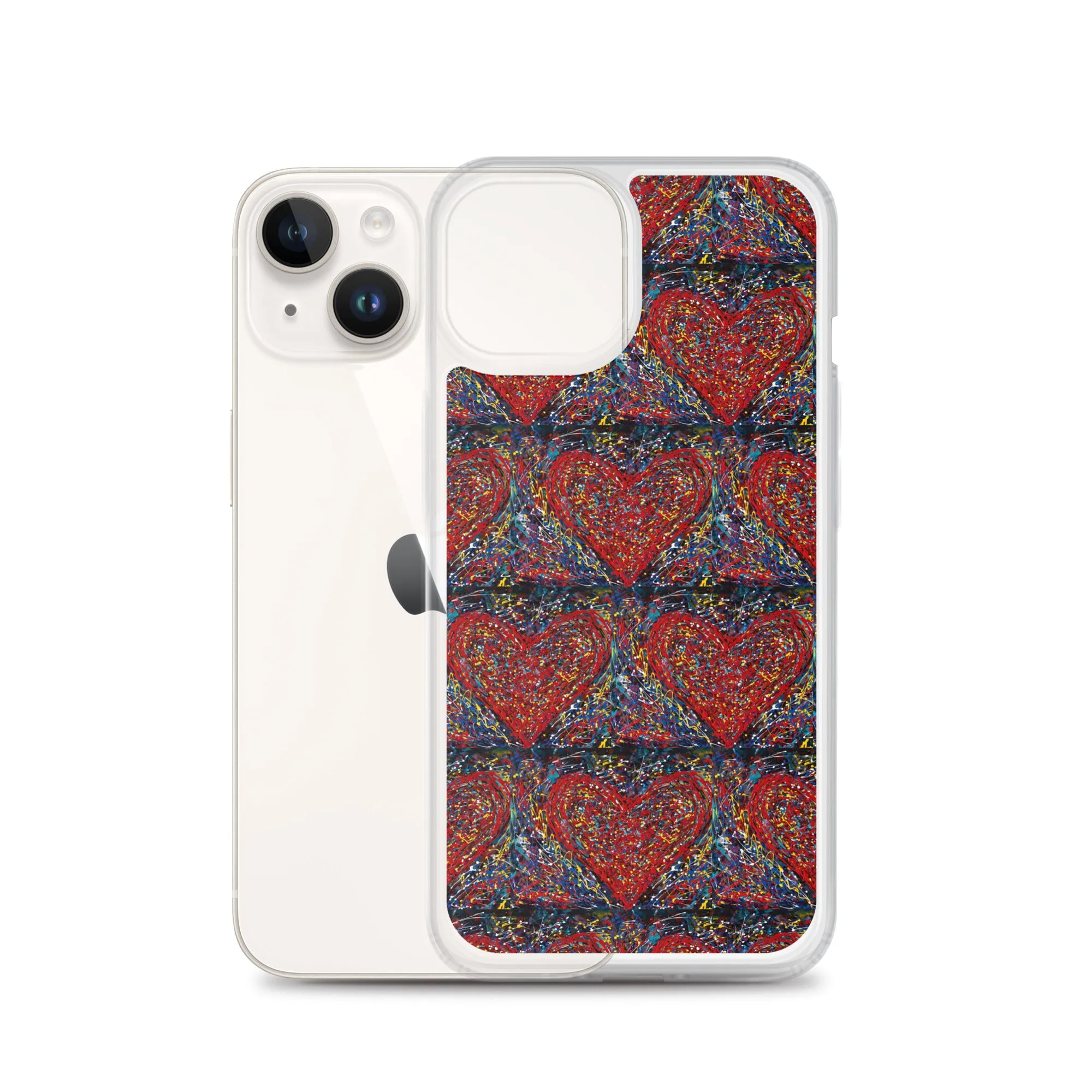 "Heart Scribbles" - iPhone Case