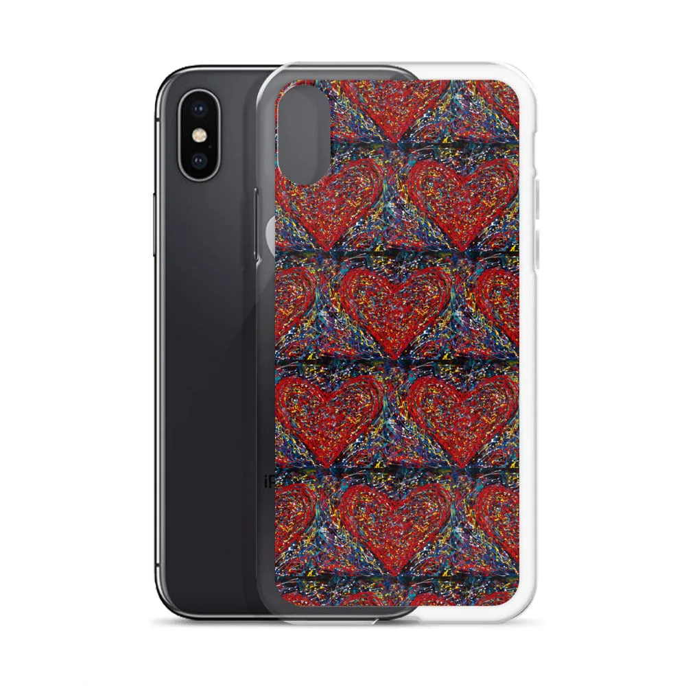 "Heart Scribbles" - iPhone Case