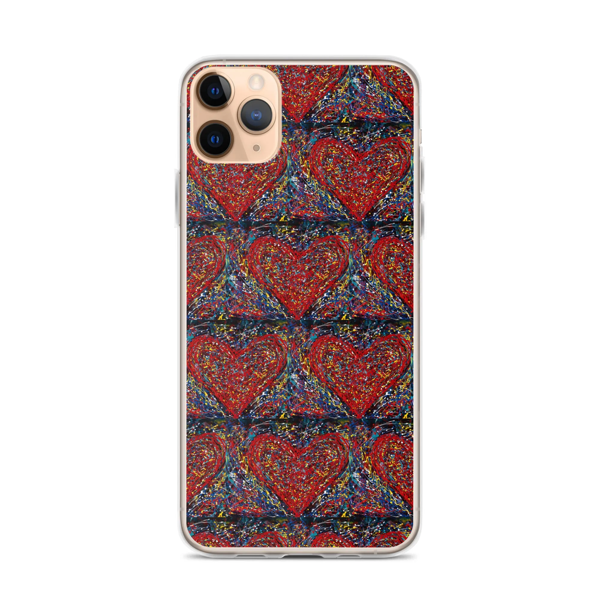 "Heart Scribbles" - iPhone Case