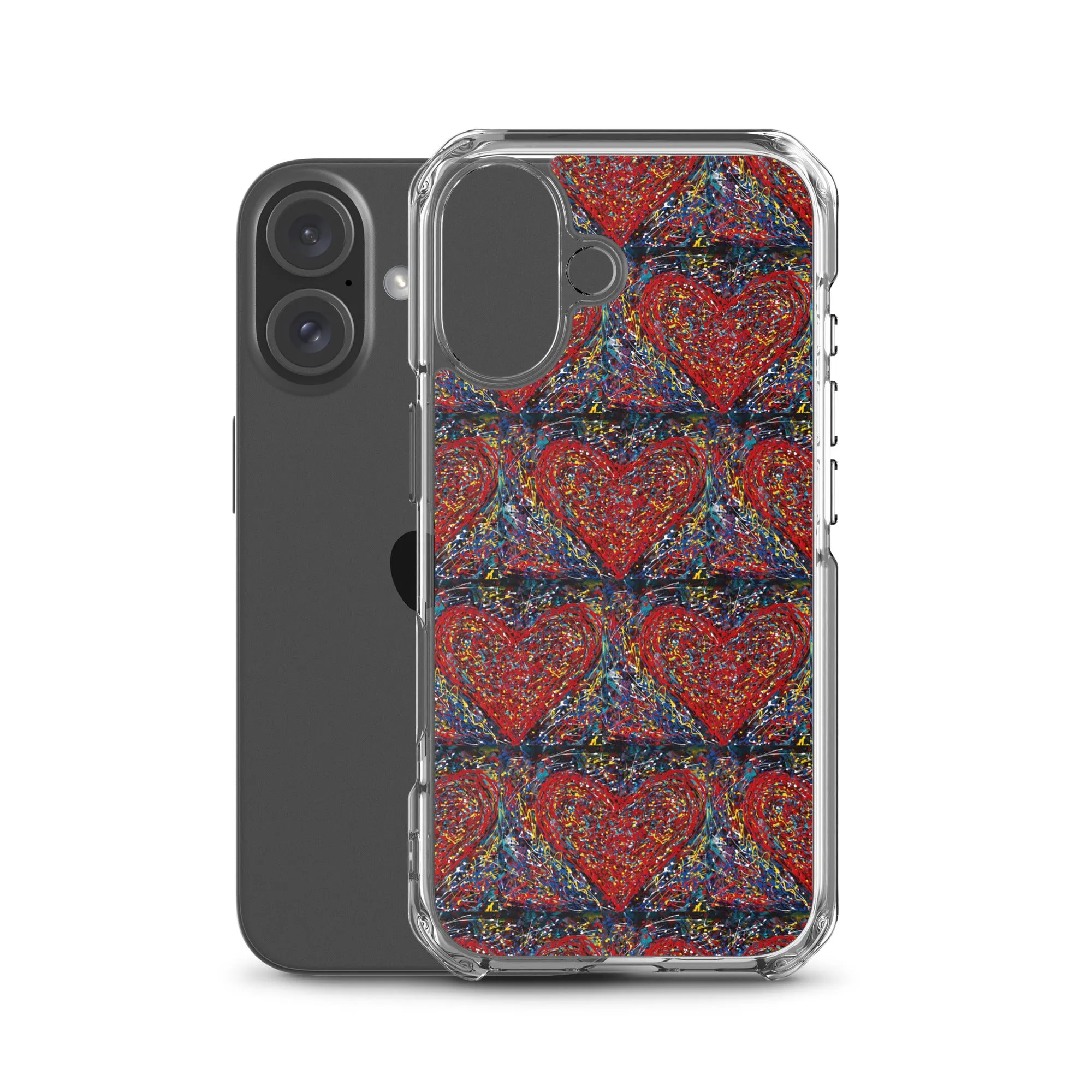 "Heart Scribbles" - iPhone Case